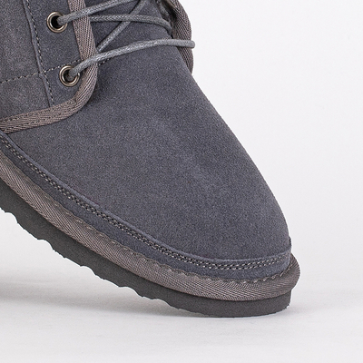 Детские ботинки Luna, голубино-серые, кожаные, удобные для зимы