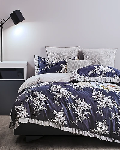 Комплект постельного белья Royalfashion с оборками 160x200 из 3 штук