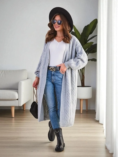 Royalfashion Kvinnars stickad throw-over tröja