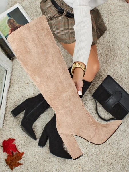 Women's Feravi Eco-Suede Stiletto Heel Boots