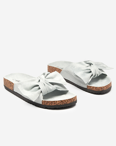 Sinised naiste öko-seemisnahast sussid kaarega Ewerka - Jalatsid