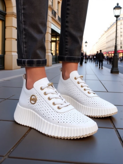 Royalfashion Women's perforated sporty sneakers Jovenes