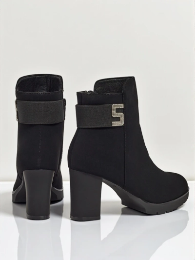 Women's Eco Leather Heeled Ankle Boots Mireliq