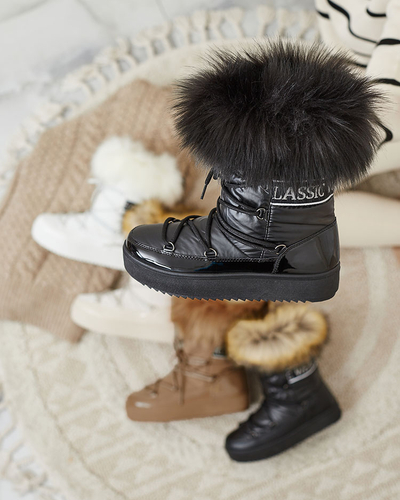 Royalfashion Ботинки на шнуровке a'la snow boots with fur Heccti