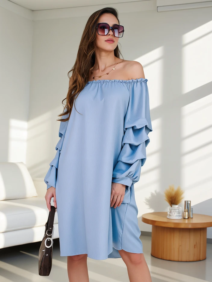 Royalfashion Платье для женщин в испанском стиле с рюшами