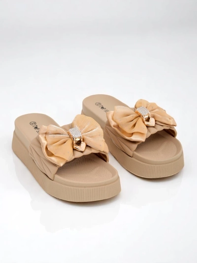 Royalfashion Women's Platform Flip-Flops with Bow Sento Pace