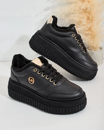 Royalfashion Warmed women's sneakers with fur Sofi