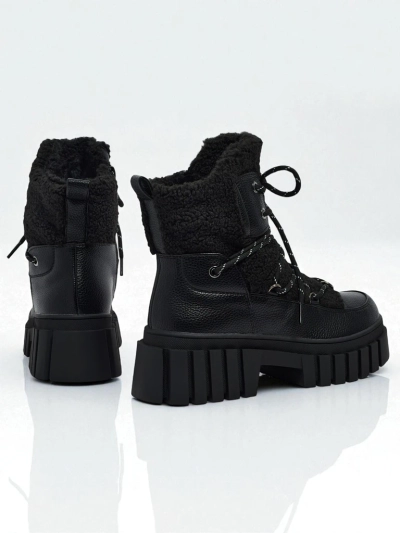 Women's worker boots with fur Cindora
