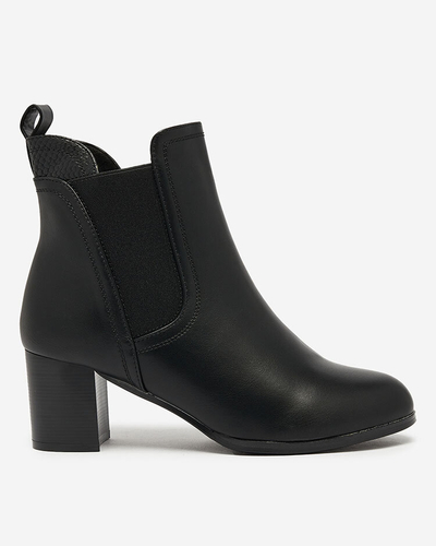 Royalfashion Black women's low stiletto boots Nejery