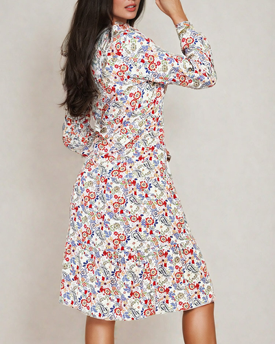 Royalfashion Naiste midi-mustriline kleit