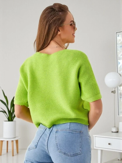 Royalfashion Women's Cotton Short Sweater with Butterflies