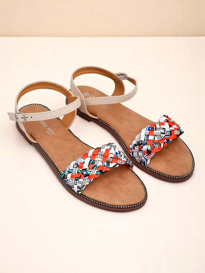 Royalfashion Женские сандалии на плоской подошве ColorStrap