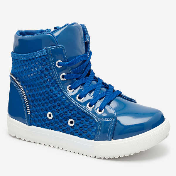 Синие кроссовки с высоким верхом Borris- Footwear