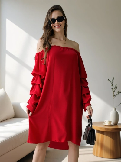 Royalfashion Silm naiste kleit a'la Hispaania volangidega