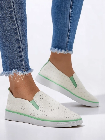 Royalfashion Women's perforated slip-on shoes Kassias