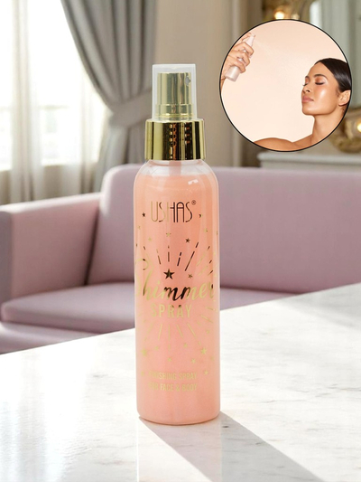 USHAS Summer Spray - Liquid highlighter for face and body Peach