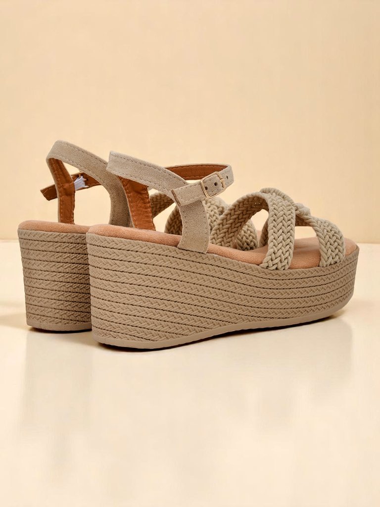 Royalfashion Женские плетеные босоножки на танкетке Sunny Day