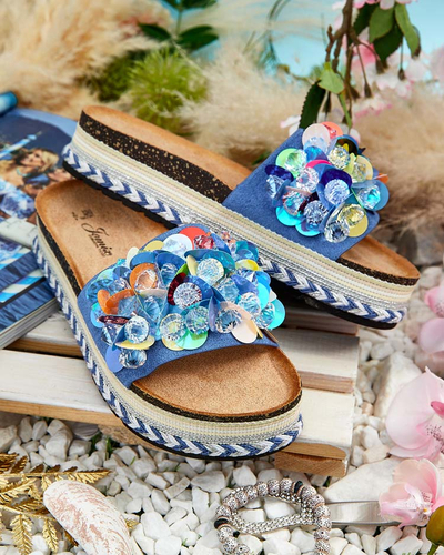 Royalfashion Naiste Loassa strassiga flip-flops