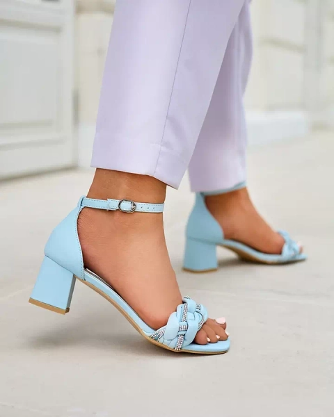 Blue women's sandals on the post Marienka - Footwear