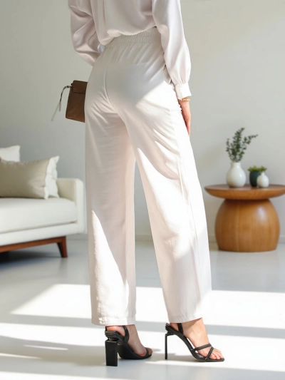 Royalfashion Laiad naiste püksid dekoratiivse pandlaga