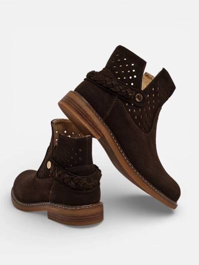 Ažuursed naturaalsest nahast naiste poolsaapad Unimi