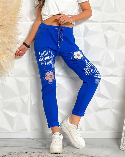 Royalfashion Naiste riidest püksid kirjadega