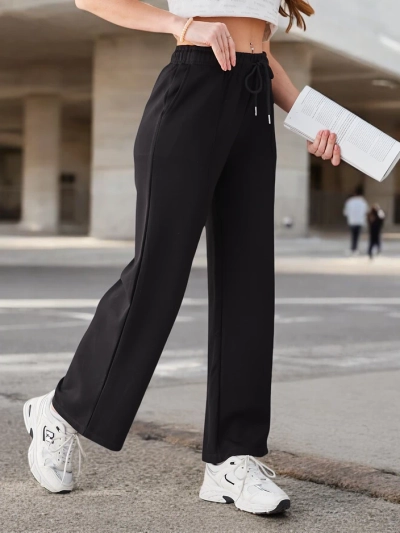 Royalfashion Wide women's trousers with pleats