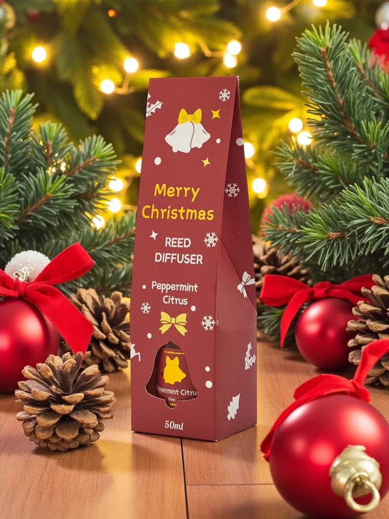 Merry Christmas Peppermint & Citrus Scented Reed Diffusers