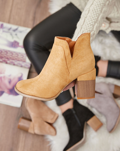 Royalfashion Camel женские сапоги на шпильке Ricteas