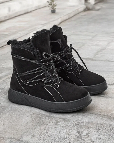 Royalfashion Women's lace-up snow boots Mommer
