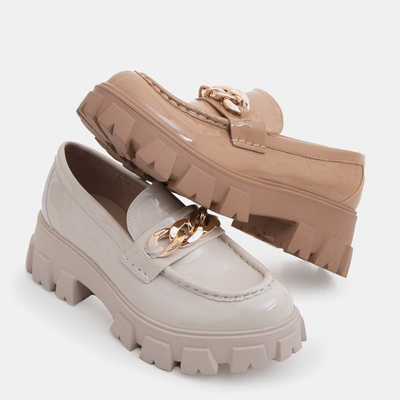 Helebeežid naiste lakitud poolkingad ketiga Ginevra - Jalatsid