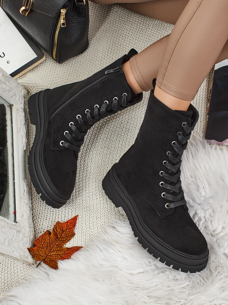 Women's Eco-Suede Worker Boots Molistea