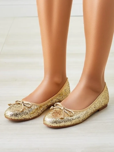 Royalfashion Женские балетки с блестками и бантом Aramie