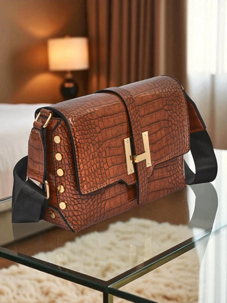 Royalfashion Patent Small Women's Faux Leather Bag Velia Crest