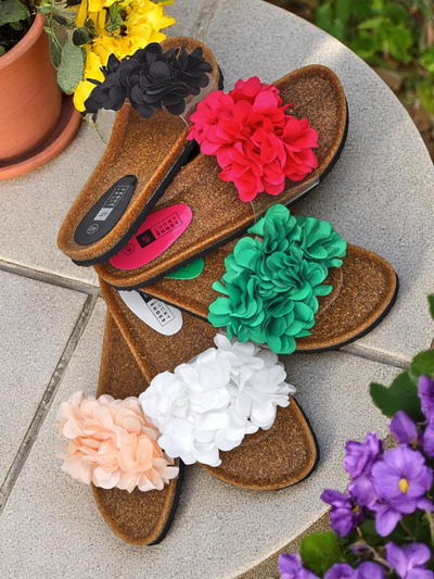 Royalfashion Women's Flip-Flops with Flowers Flora Soft