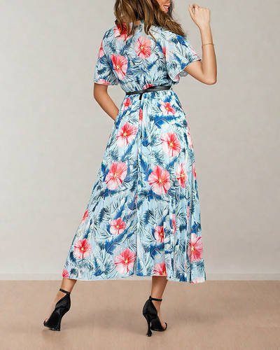 Royalfashion Naiste plisseeritud lilleline midi-kleit