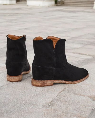 Royalfashion Cowboy-stíl stígvélar á tjaldri klæðaðri Blueston