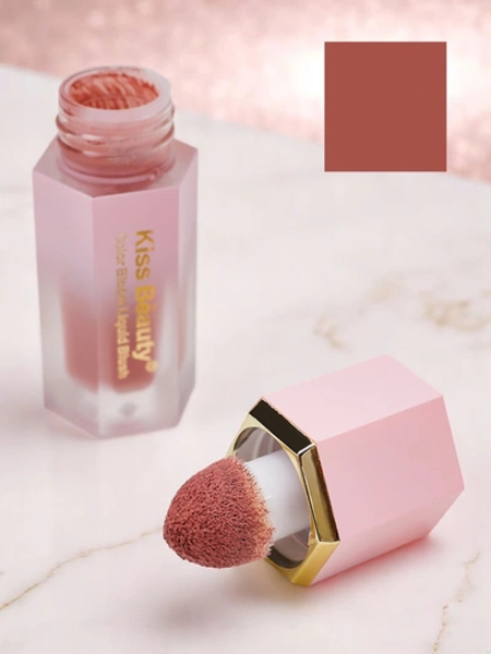 Kiss Beauty Liquid Blush with Sponge in Sunset color