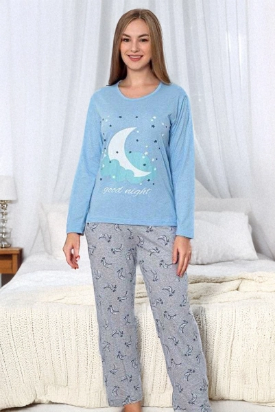 Royalfashion Cotton vretiyaran's pajama in moons