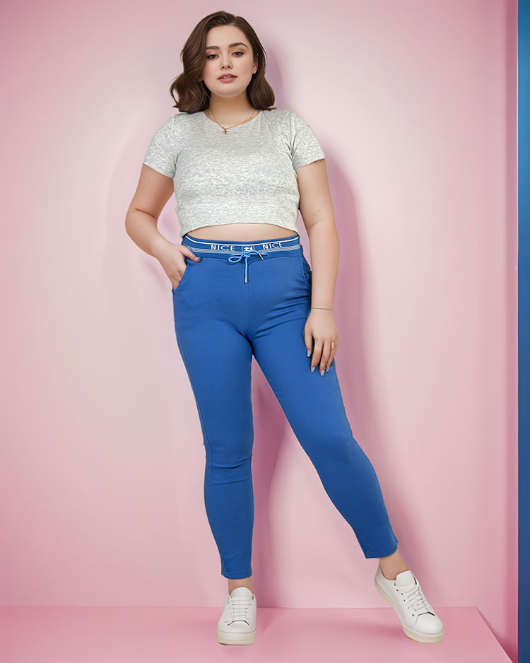 Royalfashion Naiste riidest püksid PLUS SIZE