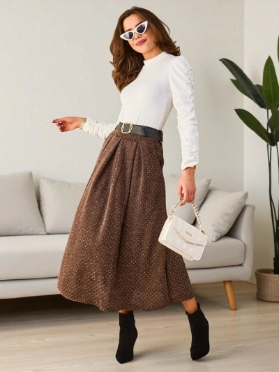 Royalfashion Kvinnors midi kjol