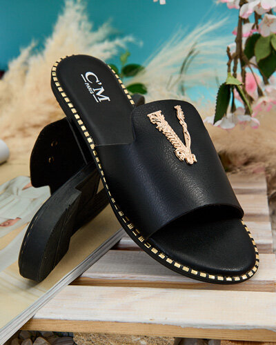 Royalfashion Women's eco leather flip-flops Cemenna