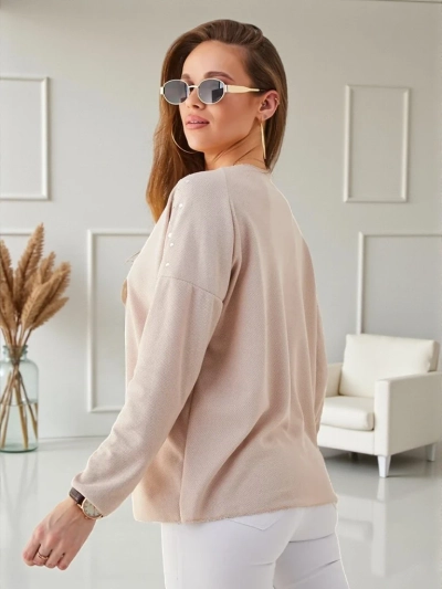 Royalfashion Naiste õhuke viskoossümaras, millel on rhinestone'id õlgadel