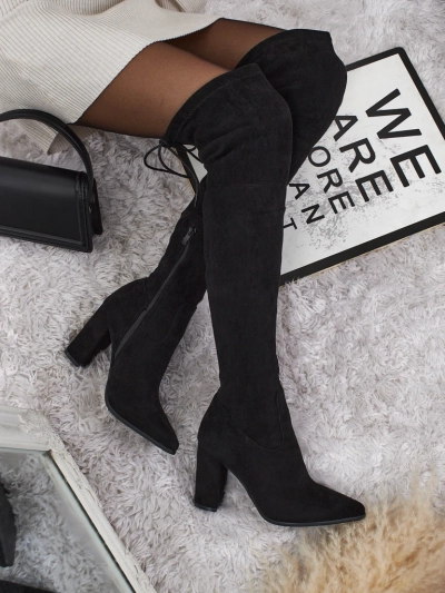 Women's Eldir Faux Suede Over-the-Knee Block Heel Boots