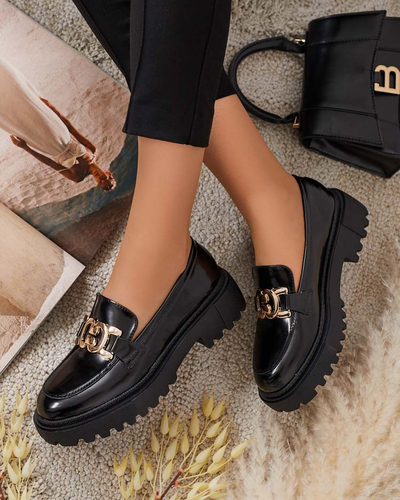 Royalfashion Женские лакированные мокасины Bevevra