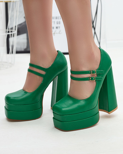 Rohelised naiste kõrged stilettpumbad Edisa - Jalatsid