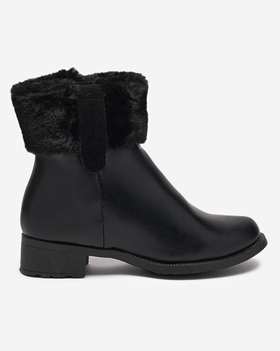 Black women's boots with fur Sabola- Footwear