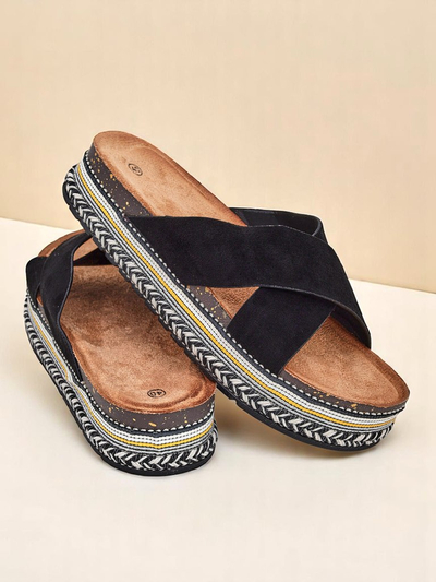 Royalfashion Women's Flat Soled Flip-Flops Solea Deco
