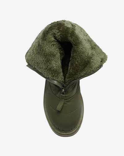 Dark green women's boots a'la snow boots Tirigga- Footwear