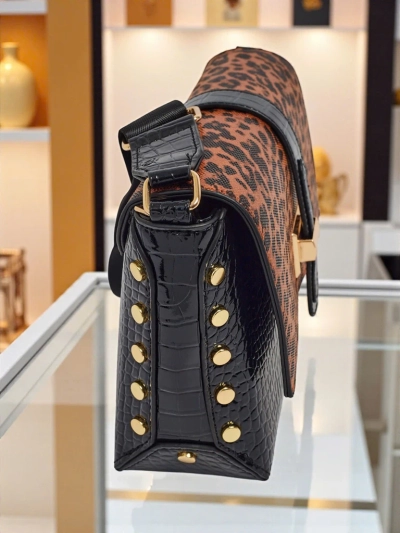 Lakitud väike naiste öko-nahast käekott Panthere Mist